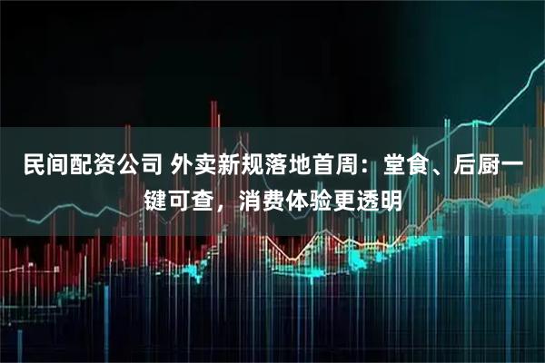 民间配资公司 外卖新规落地首周：堂食、后厨一键可查，消费体验更透明