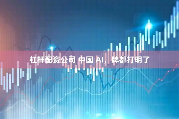 杠杆配资公司 中国 AI，牌都打明了